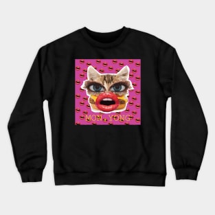 Cat Burger Muzzle Lips Crewneck Sweatshirt